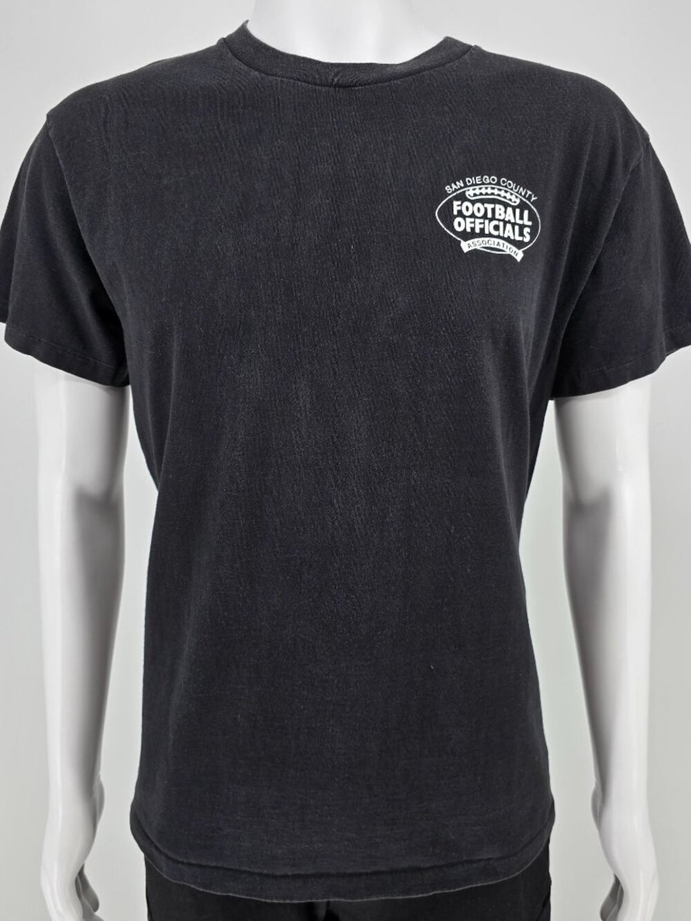Vintage 1990s San Diego County Football Officials Association Black T-Shirt (L)